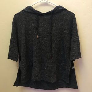 Black hooded t shirt